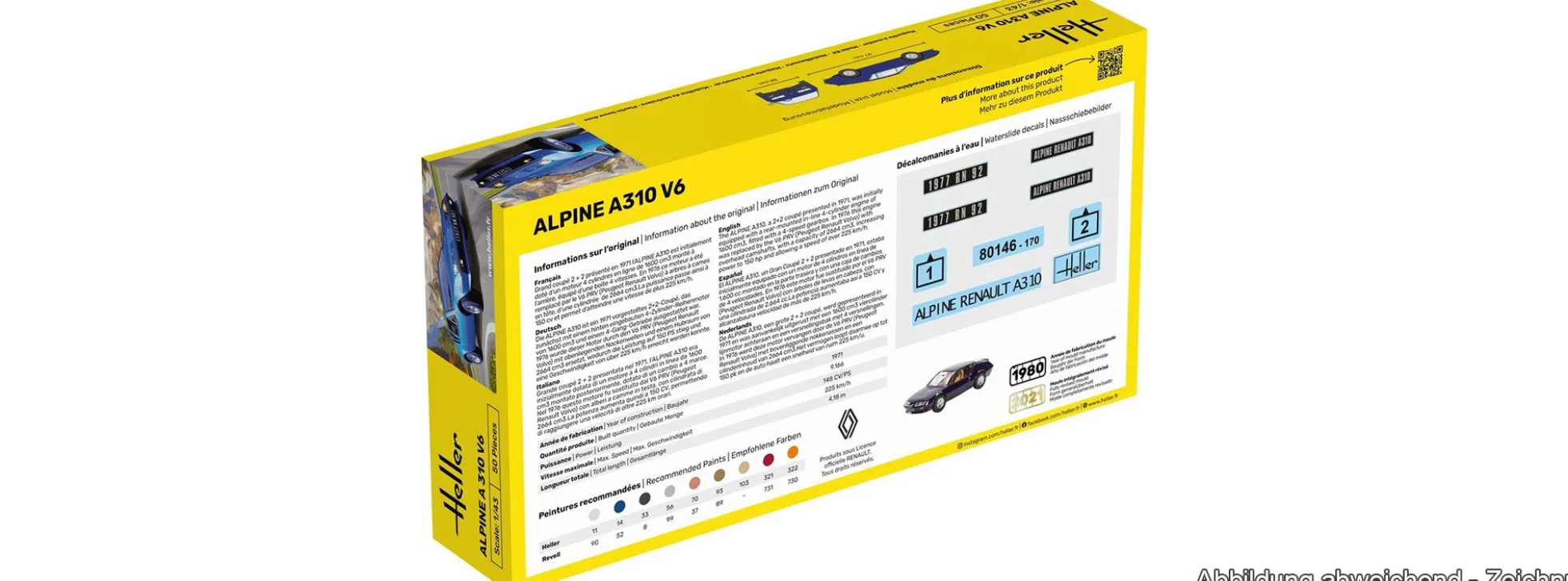 Heller 80146 Alpine A310 V6 | Auto Bausatz 1:43