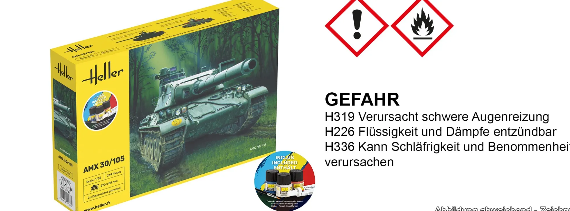 Heller 57137 AMX30/105 Starter-Kit | Panzer Bausatz 1:35