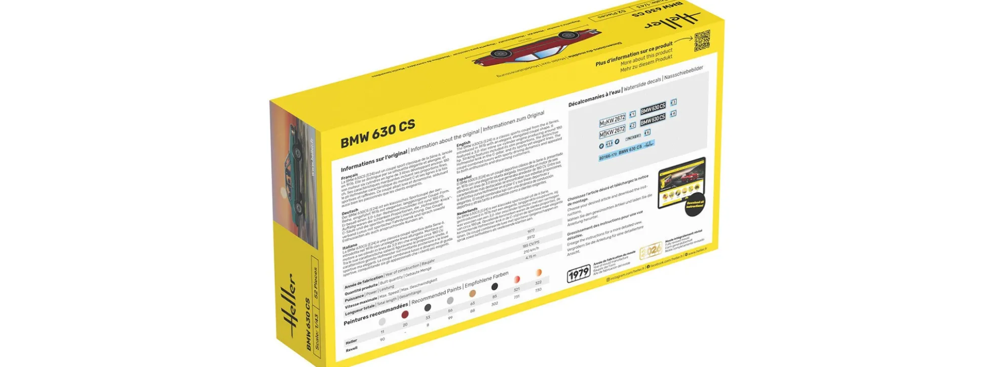 Heller 80166 BMW 630 CS | Auto Bausatz 1:43