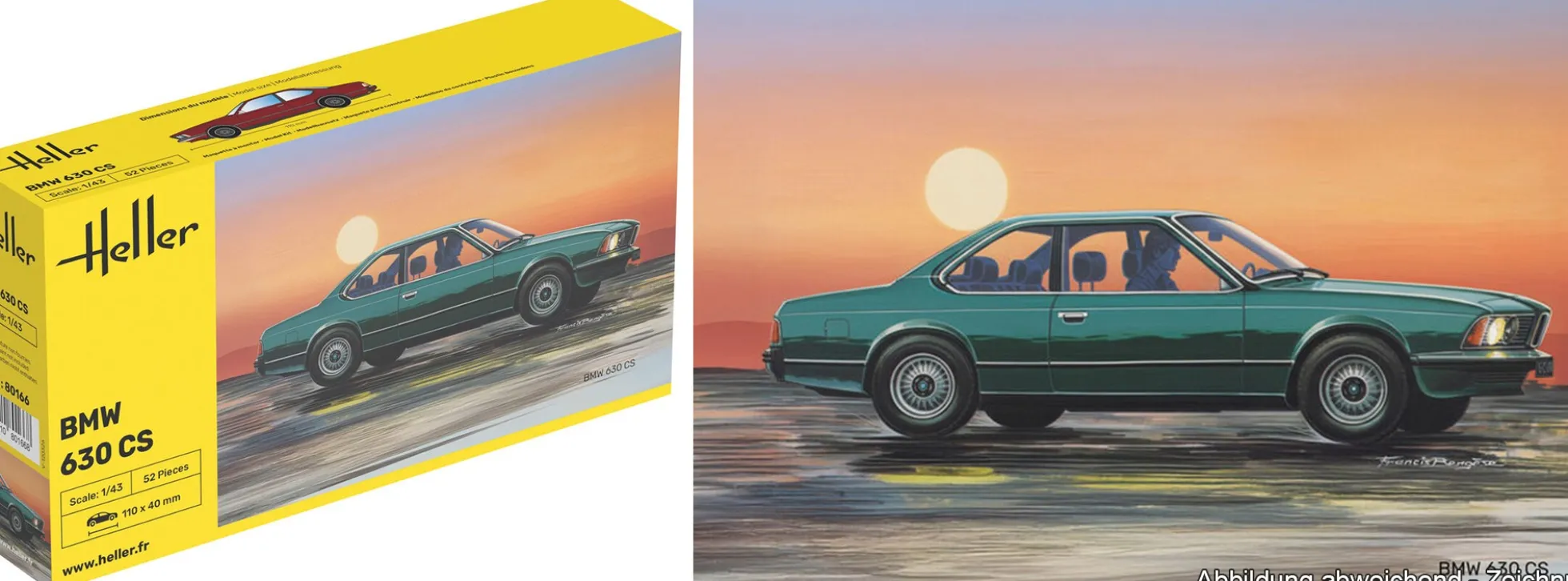 Heller 80166 BMW 630 CS | Auto Bausatz 1:43