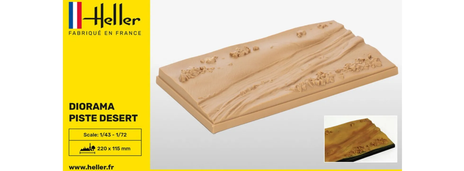 Heller 81253 Diorama-Platte Wüstenstrecke | Plastikmodellbau Zubehör 1:43 - 1:72