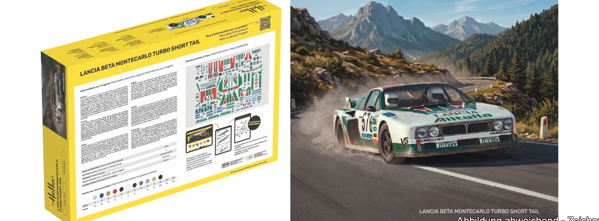 Heller 58741 Lancia Beta Montecarlo Turbo Short Tail | Starter Kit | Auto Bausatz 1:24