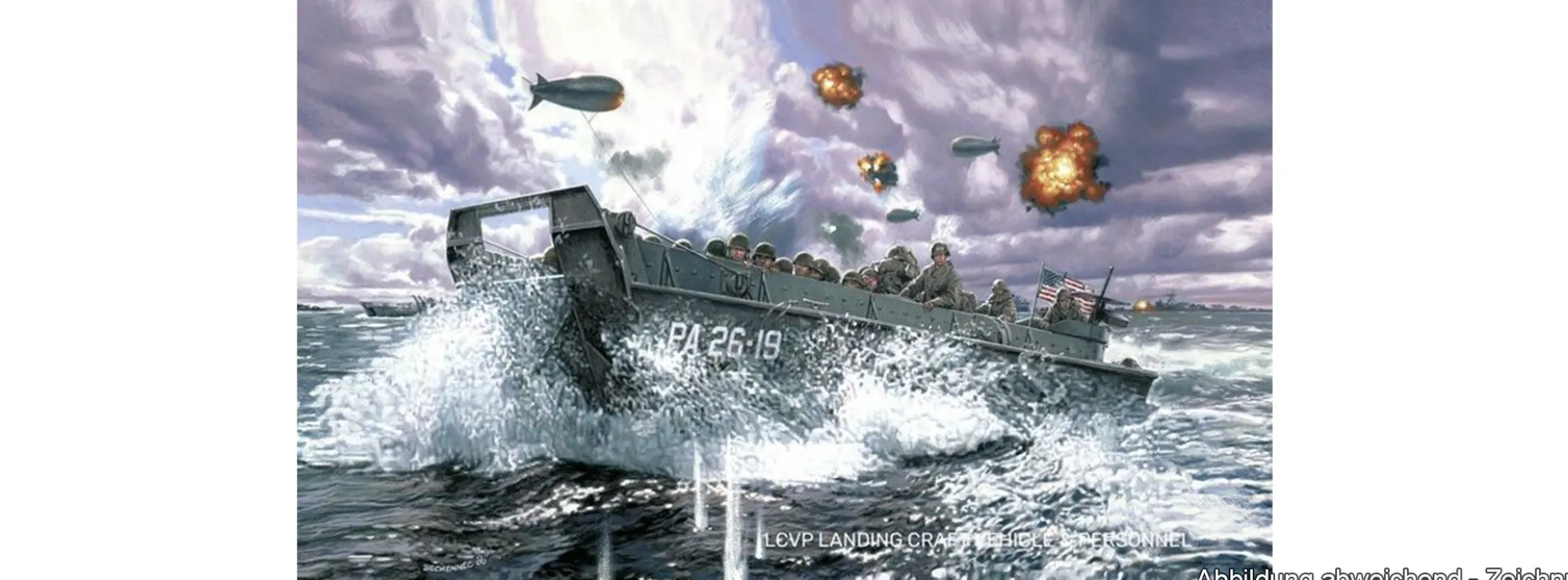 Heller 56995 LCVP Landungsboot mit Soldaten | Starter-Kit | Schiff Bausatz 1:72
