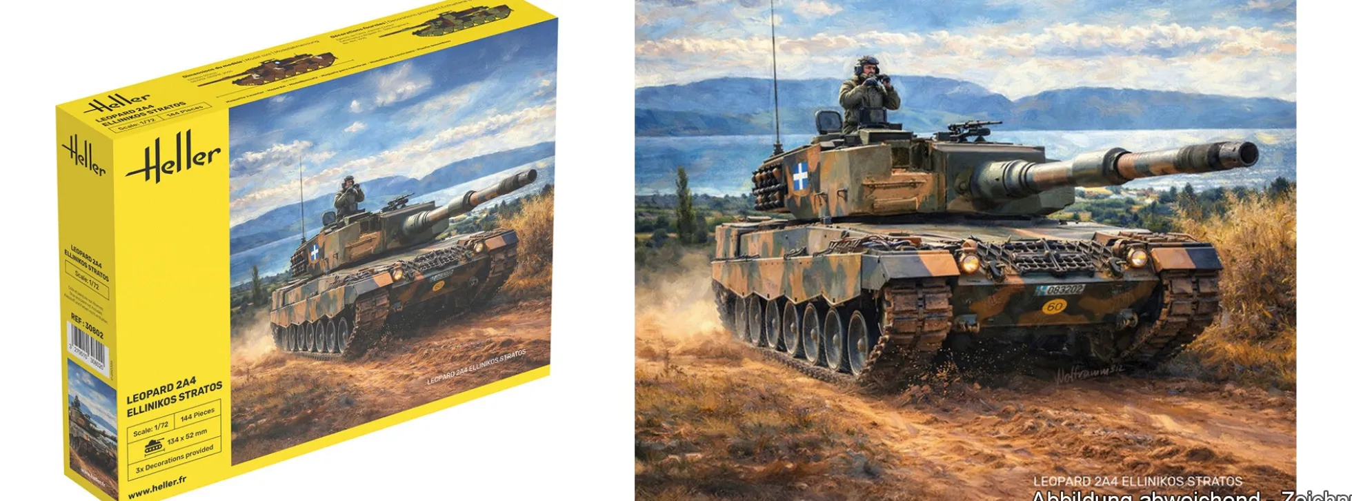 Heller 30802 Leopard 2A4 - Ellinikos Stratos | Militär Bausatz 1:72