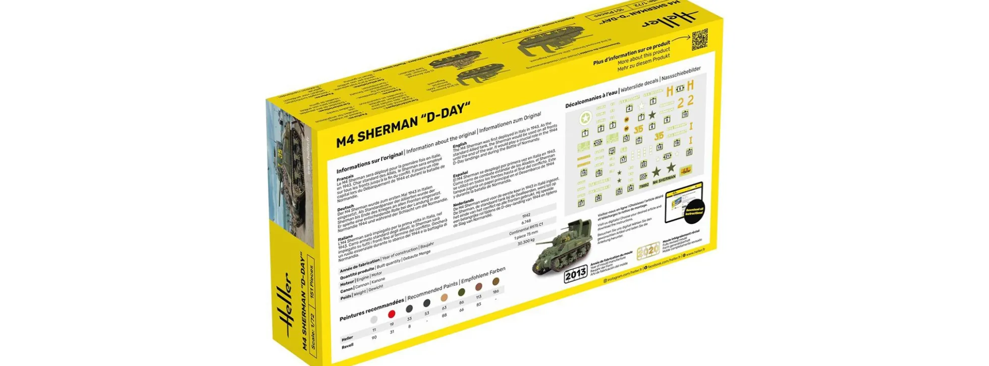 Heller 79892 M4 Sehrman D-Day | Militär Bausatz 1:72