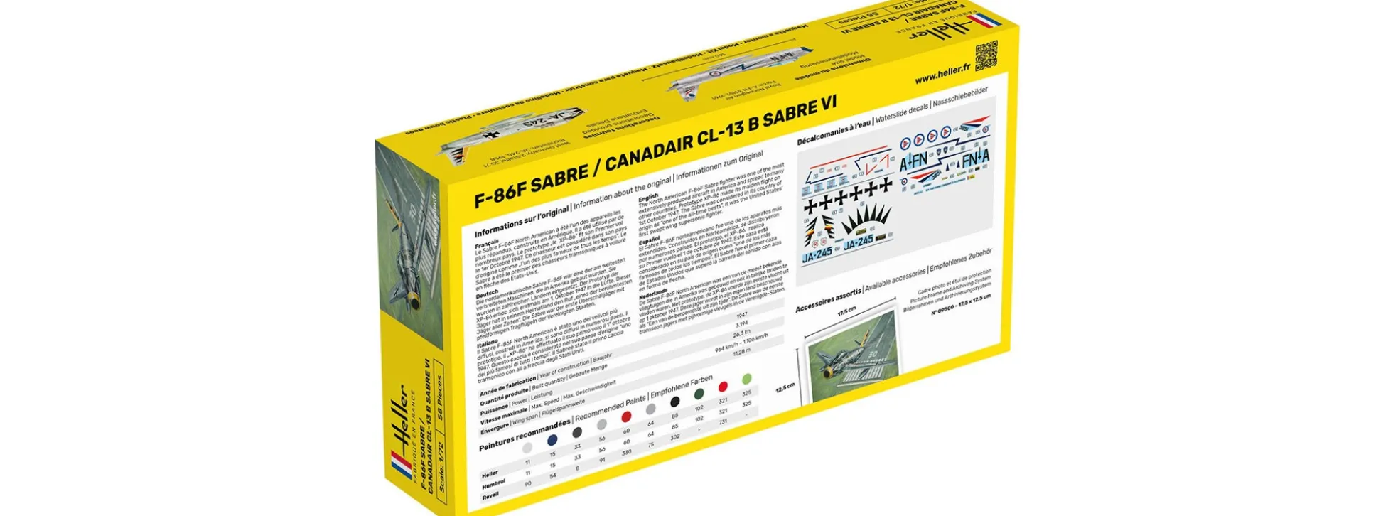 Heller 56277 North American F-86F Sabre | Starter-Kit | Flugzeug Bausatz 1:72