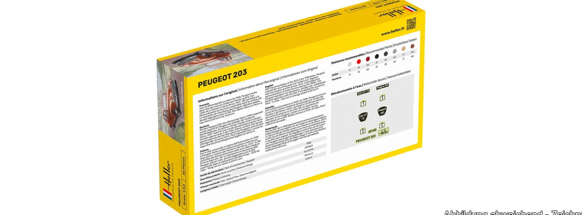Heller 80160 Peugeot 203 | Auto Bausatz 1:43