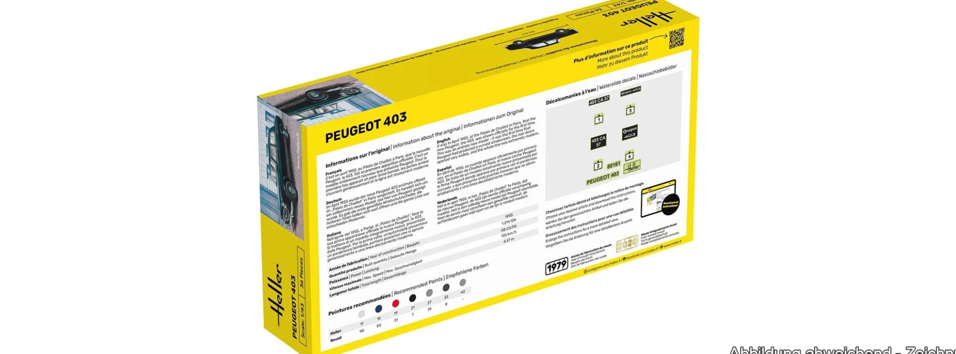 Heller 80161 Peugeot 403 | Auto Bausatz 1:43
