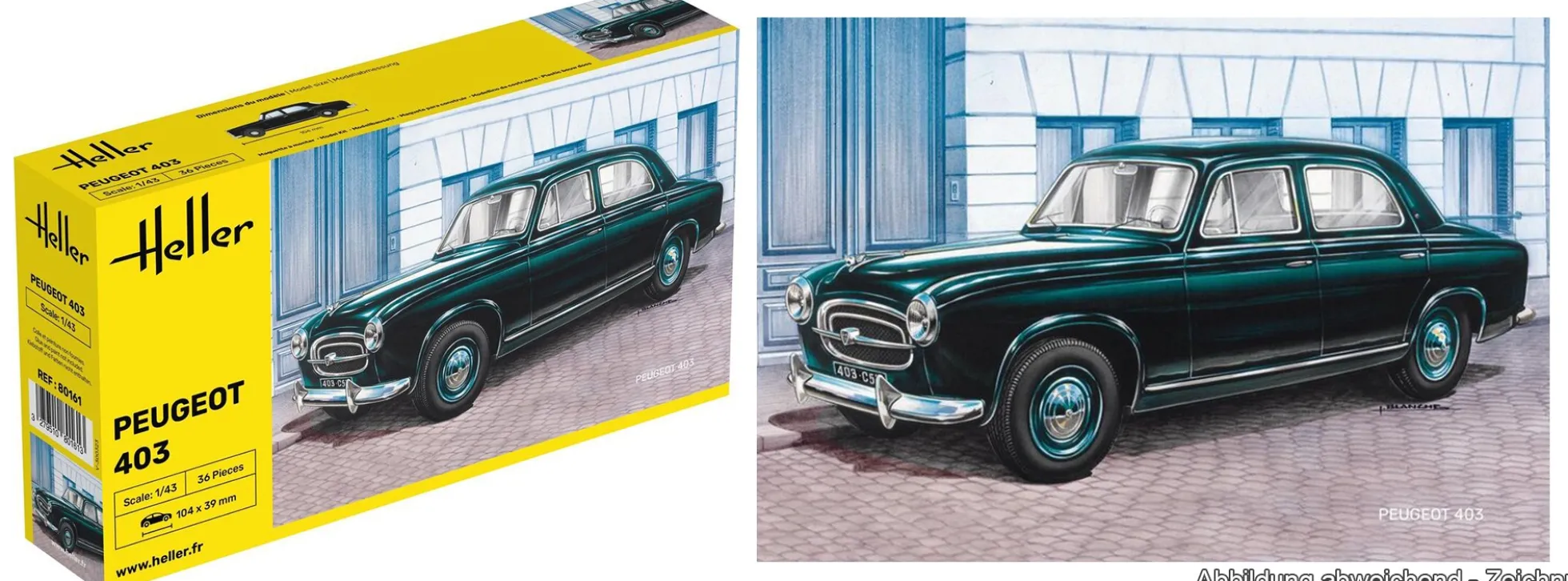 Heller 80161 Peugeot 403 | Auto Bausatz 1:43