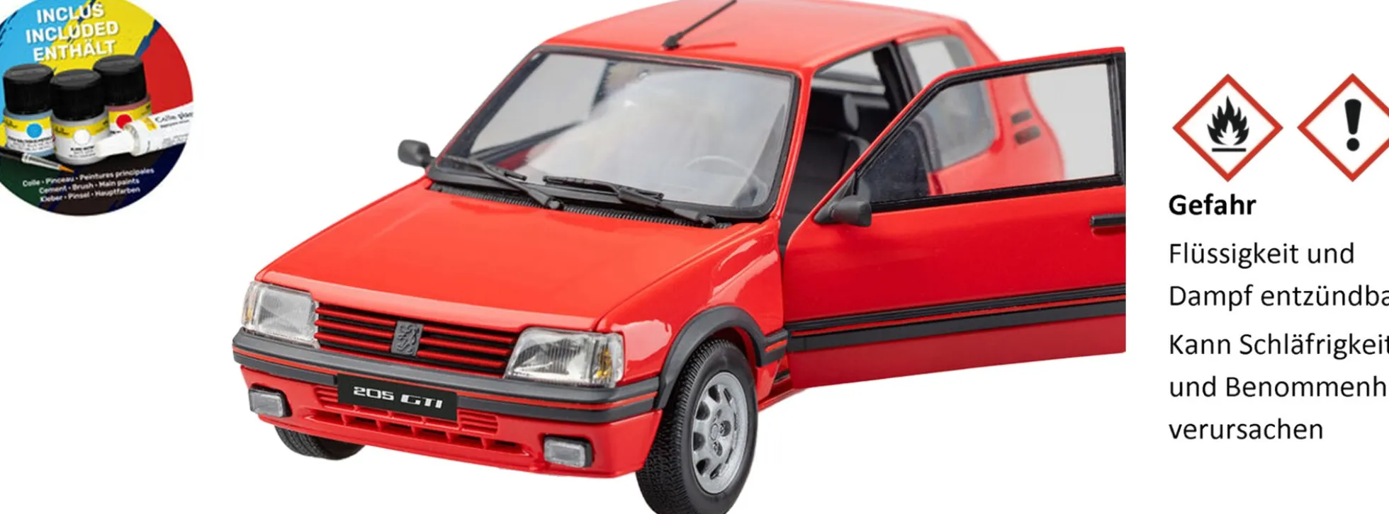 Heller 58705 Peugeot 205 GTI Starter-Kit | Auto Bausatz 1:24