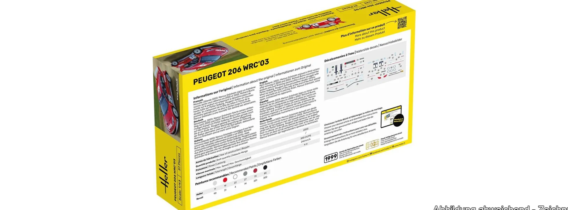 Heller 80113 Peugeot 206 WRC 03 | Auto Bausatz 1:43