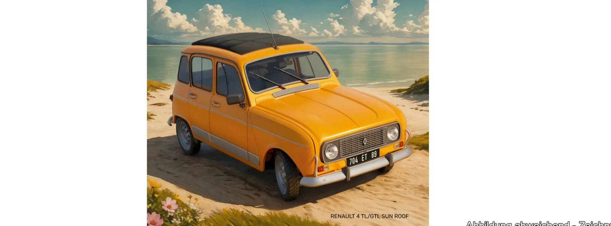 Heller 58704 Renault 4 TL/GTL Sonnendach Starter-Kit | Auto Bausatz 1:24