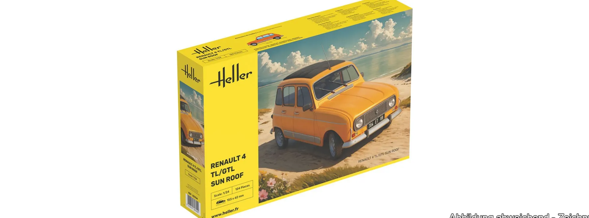 Heller 82704 Renault 4 TL/GTL Sonnendach | Auto Bausatz 1:24