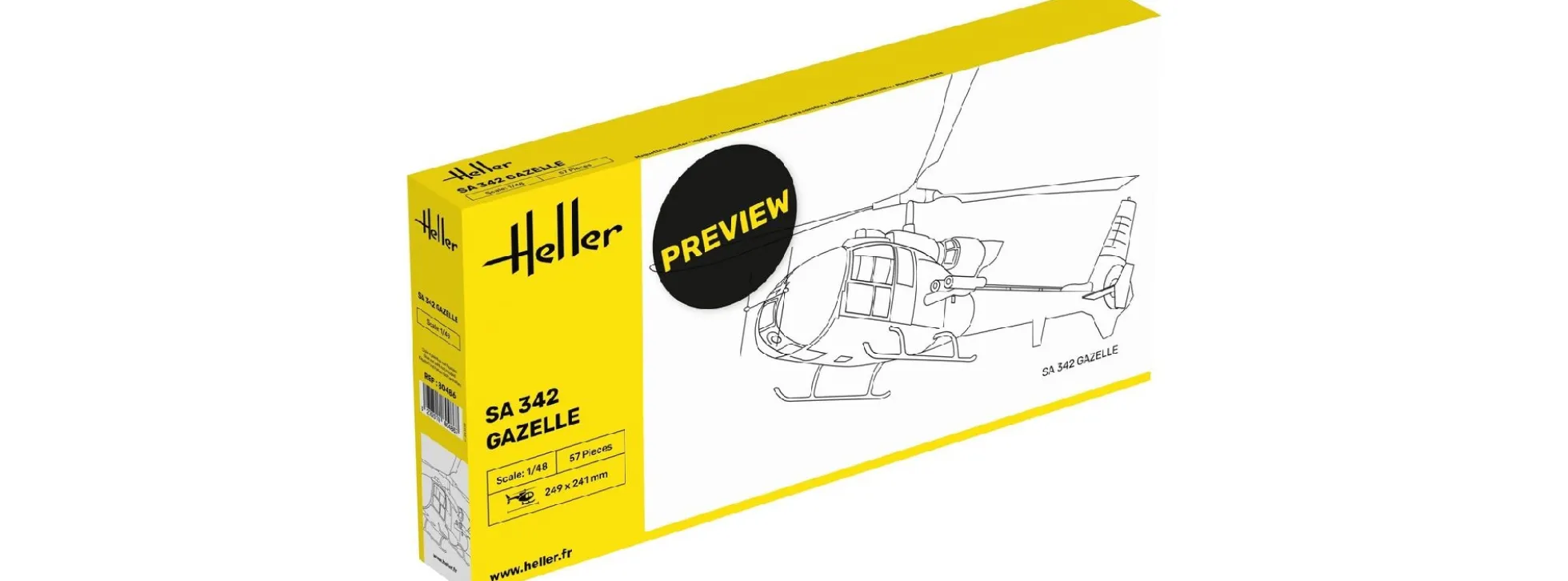 Heller 80486 SA 342 Gazelle | Helikopter Bausatz 1:48