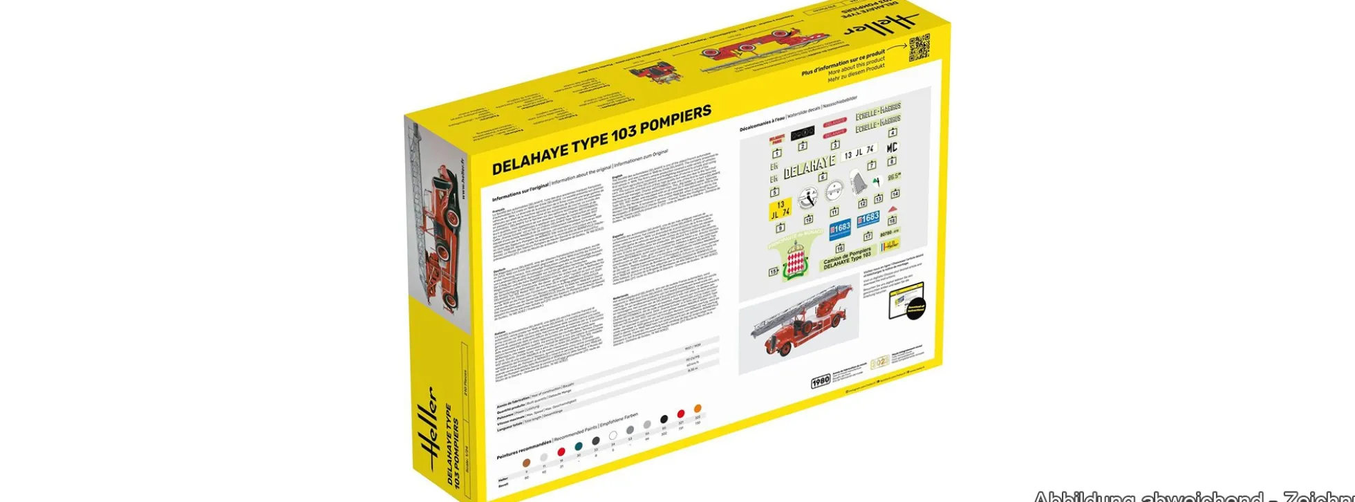 Heller 56780 Starter-Kit Delahaye Type 103 Pompiers | Blaulicht Bausatz 1:24