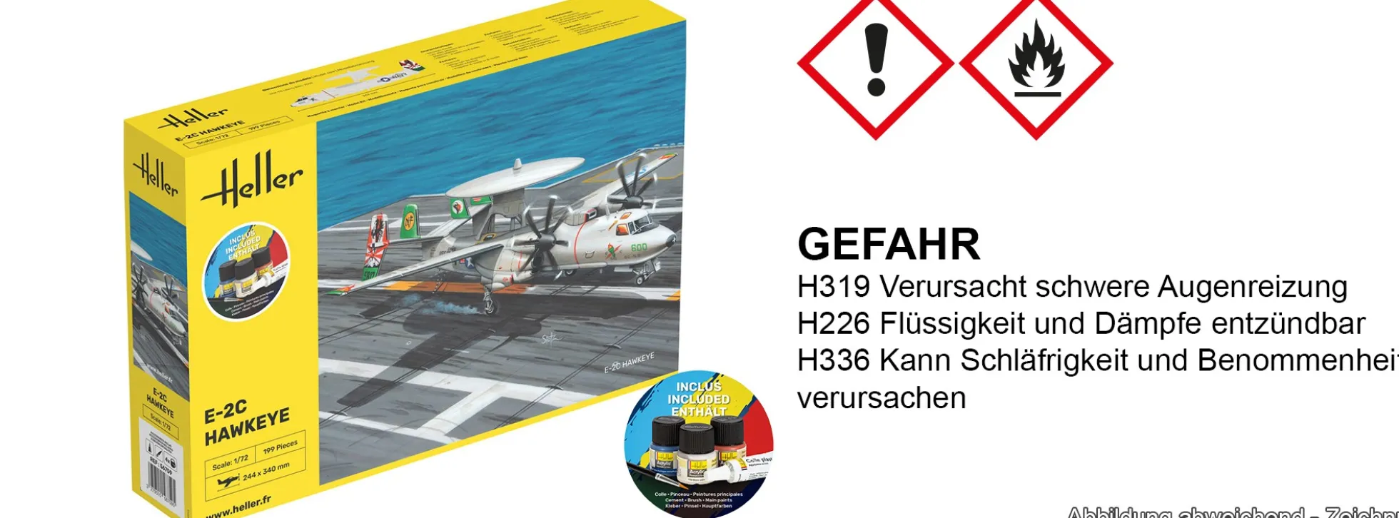 Heller 58300 Starter-Kit E-2C Hawkeye | Flugzeug Bausatz 1:72