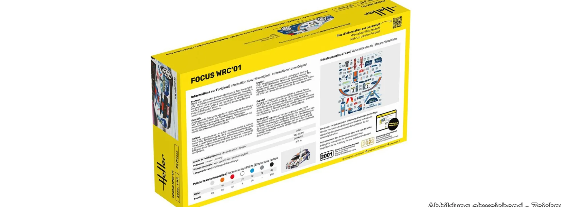 Heller 56196 Starter-Kit Focus WRC 01 | Auto Bausatz 1:43