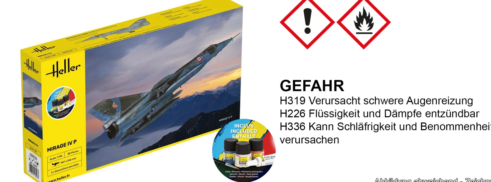 Heller 56493 Starter-Kit Mirage IV P | Flugzeug Bausatz 1:48