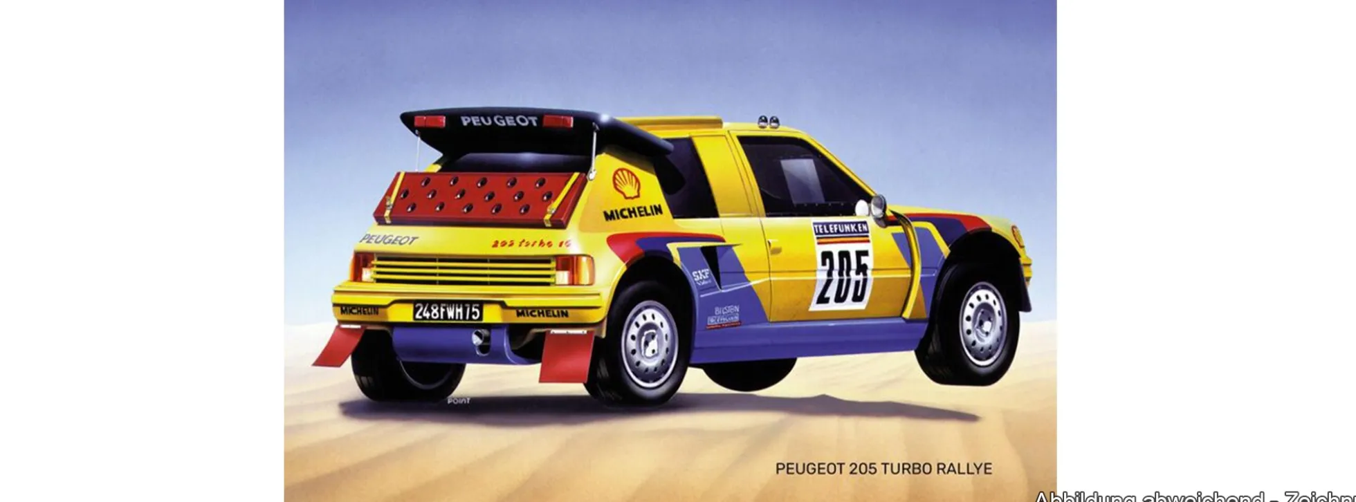Heller 56189 Starter-Kit Peugeot 205 Turbo Rally | Auto Bausatz 1:43