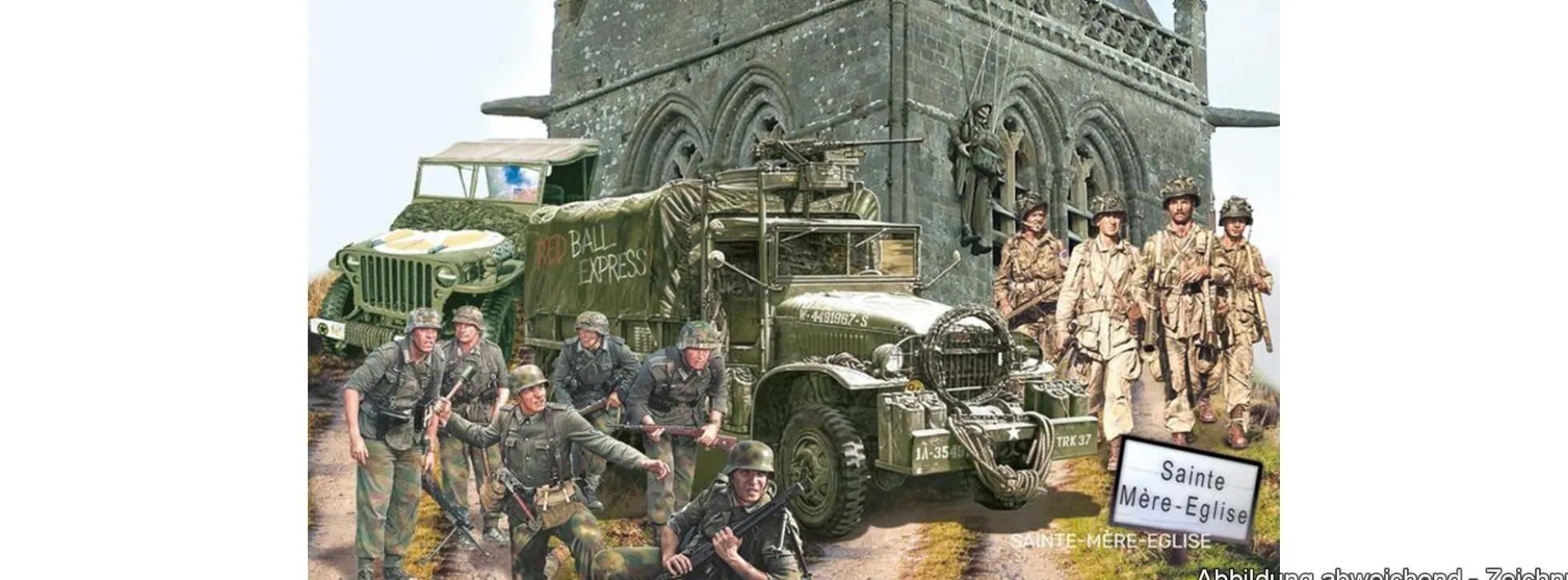 Heller 52327 Starter-Kit Sainte-Mere-Eglise | Militär Bausatz 1:72