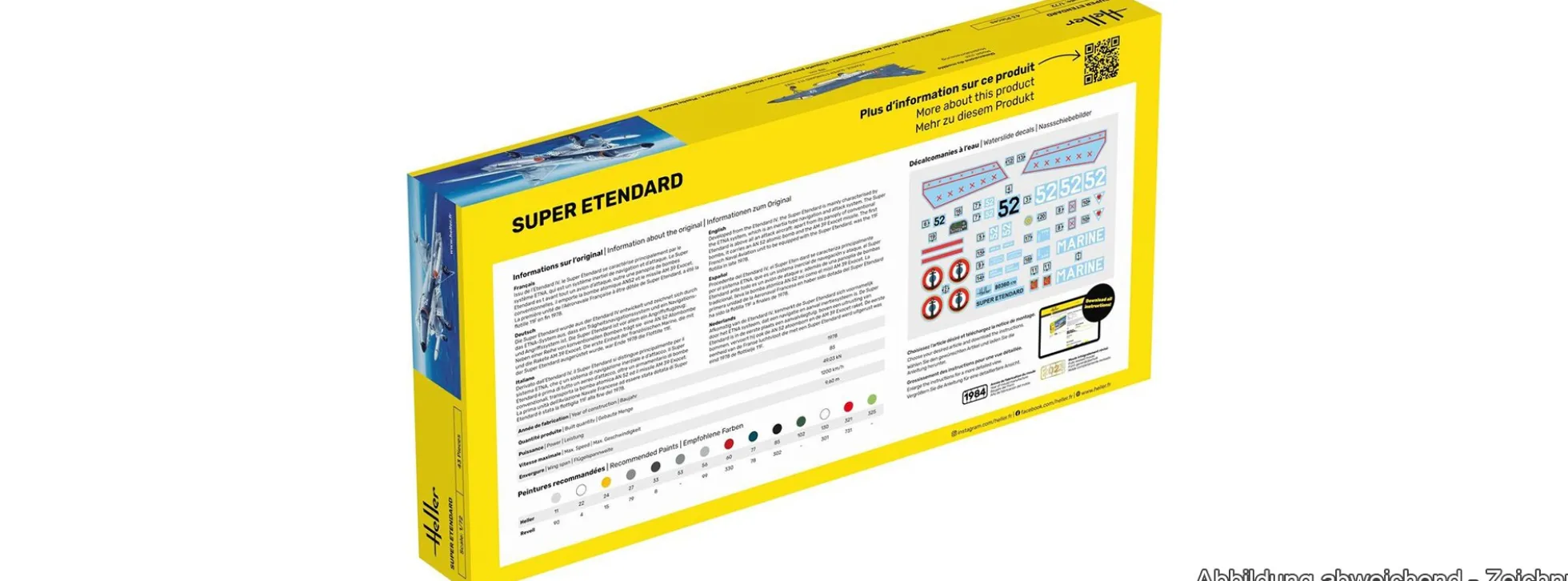 Heller 56360 Starter-Kit Super Etendard | Flugzeug Bausatz 1:72