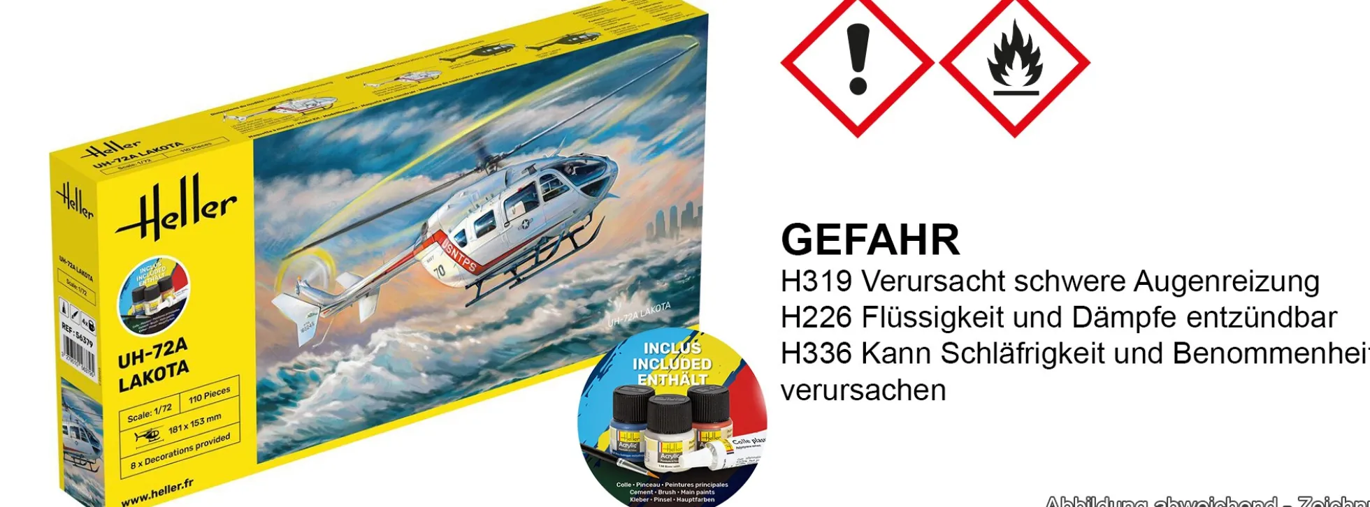 Heller 56379 Starter-Kit UH-72A Lakota | Helikopter Bausatz 1:72