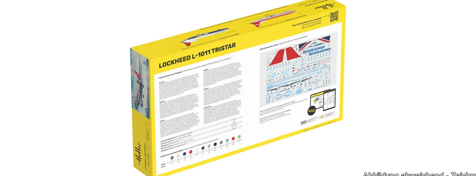 Heller 56451 Tristar LTU Starter-Kit | Flugzeug Bausatz 1:125