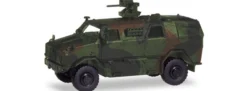 herpa 746380 AFT Dingo mit FLW 200 dekoriert Tarnlackierung Militärmodell 1:87