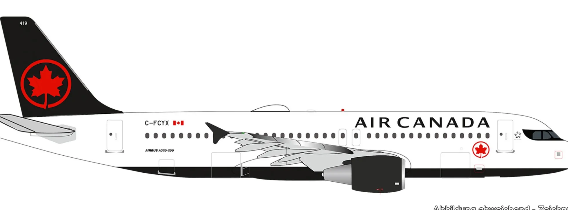 herpa 539456 Airbus A320 Air Canada | WINGS 1:500