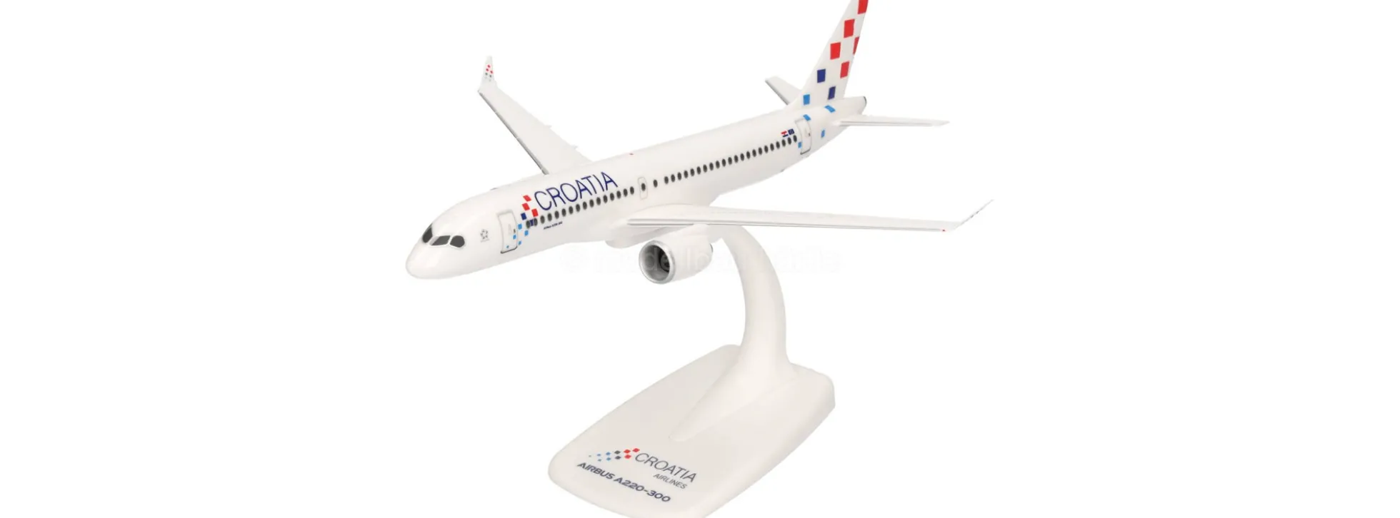 herpa 614566 Airbus A220-300 Croatia Airlines Zagreb | Snap-Fit WINGS 1:200