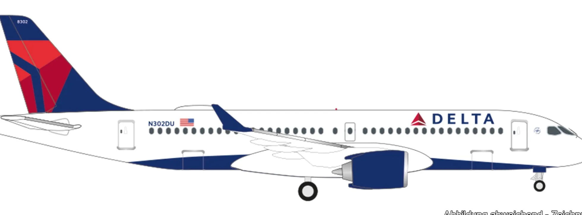 herpa 537568 Airbus A220-300 Delta Air Lines | WINGS 1:500