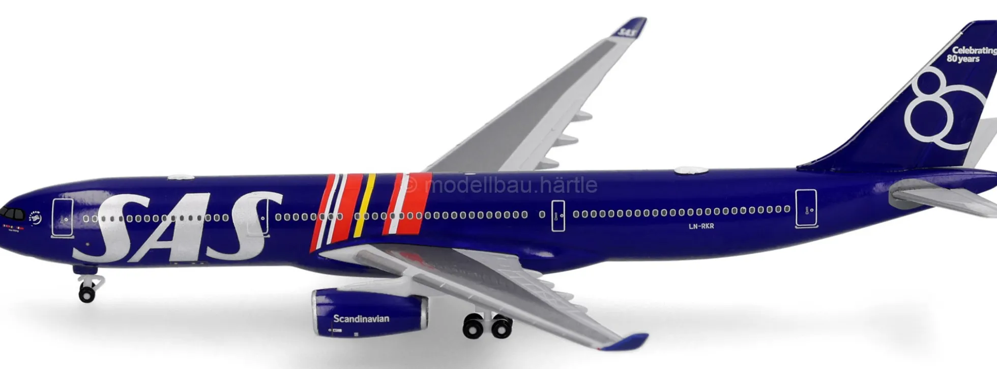 herpa 539623 Airbus A330-300 - 80 Years SAS | WINGS 1:500