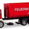 herpa 310963 BASIC MAN F8 AbrollcontainerLKW Feuerwehr Blaulichtmodell 1:87