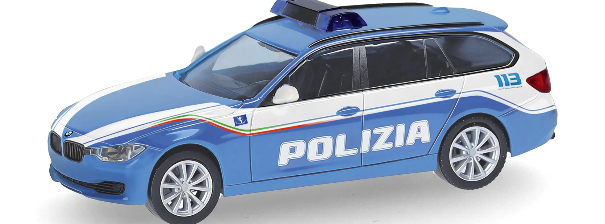 herpa 099424 BMW 3er Touring Polizia Italien | Blaulichtmodell 1:87
