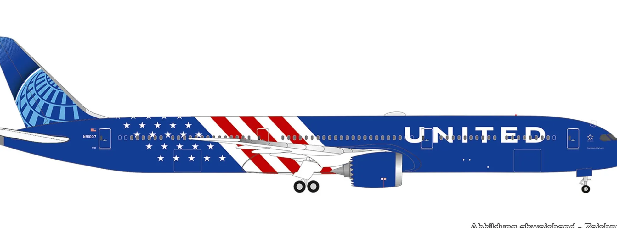 herpa 539906 Boeing 787-10 America 250 United Airlines| WINGS 1:500