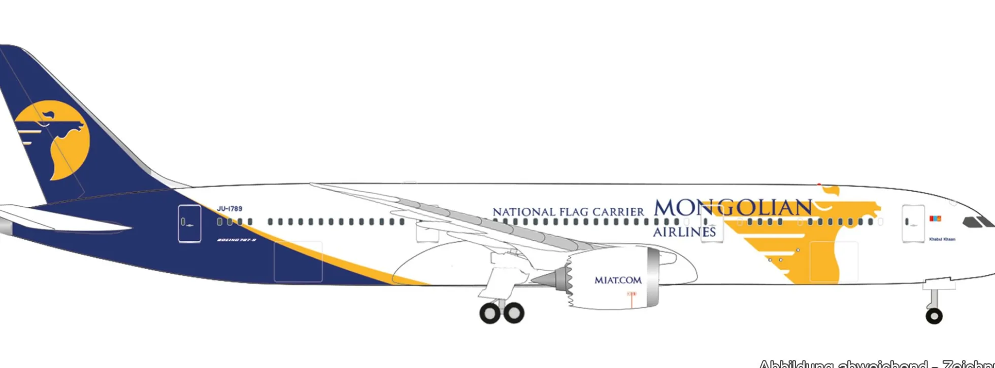 herpa 537629 Boeing 787-9 Dreamliner MIAT Mongolian Airlines | WINGS 1:500