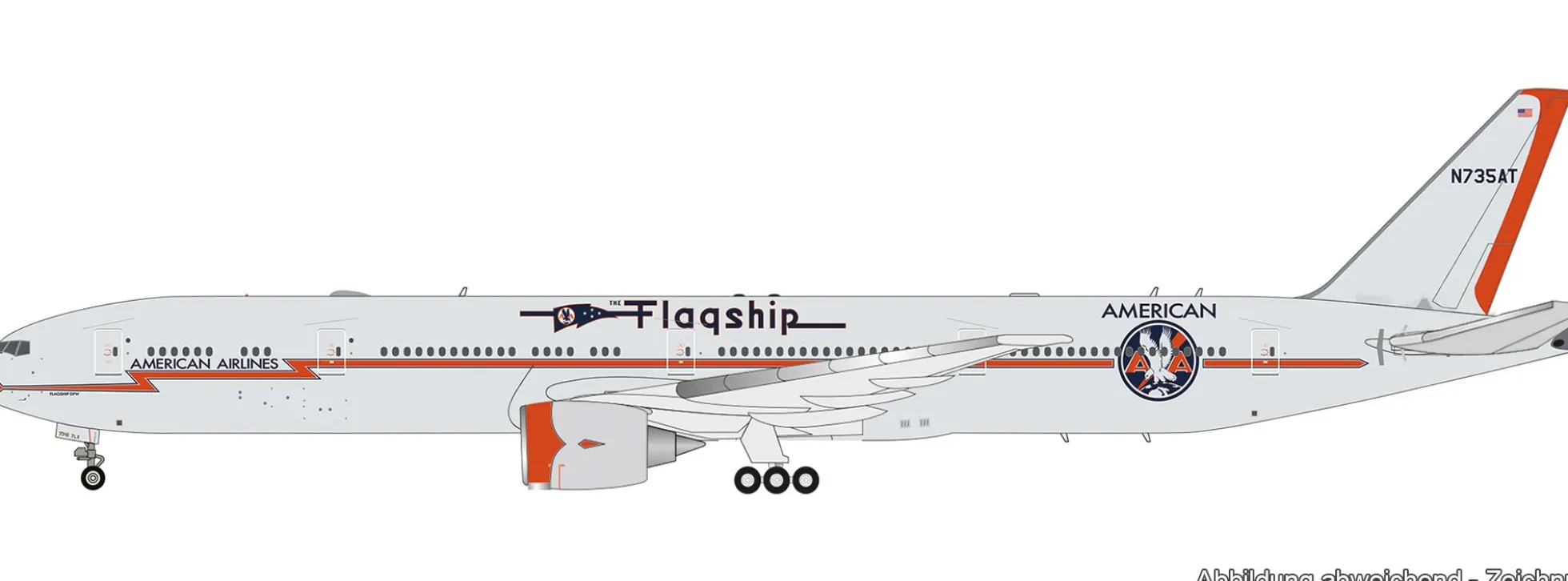 herpa 539173 Boeing 777-300ER American Airlines Boeing Flagship Heritage Livery | WINGS 1:500