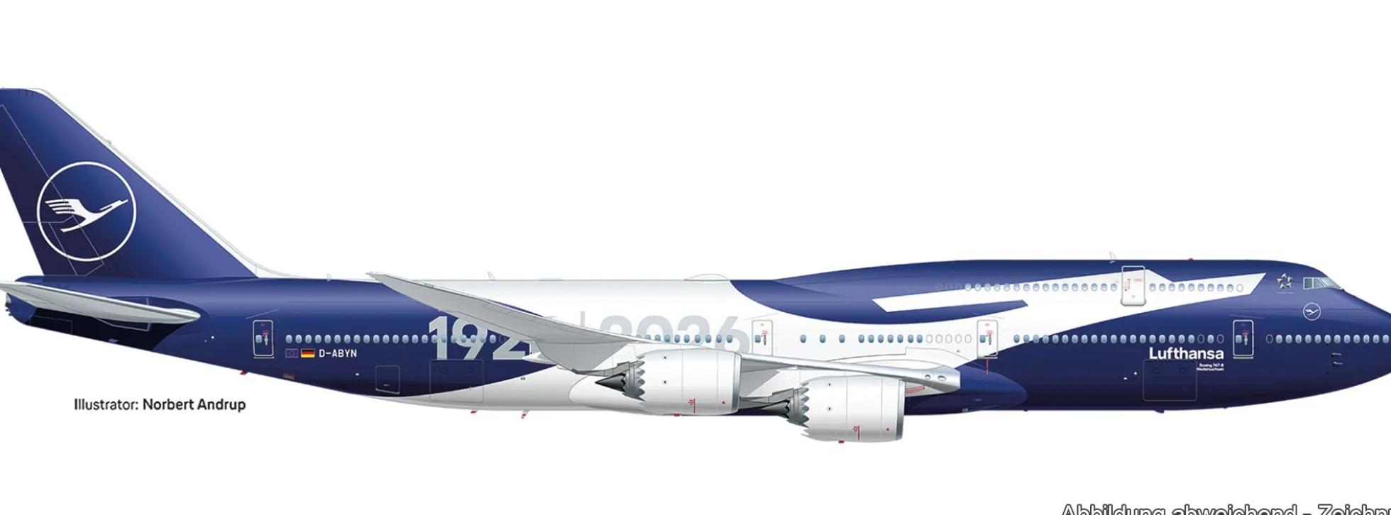 herpa 539500 Boeing 747-8 Intercontinental 100 Jahre Lufthansa | WINGS 1:500