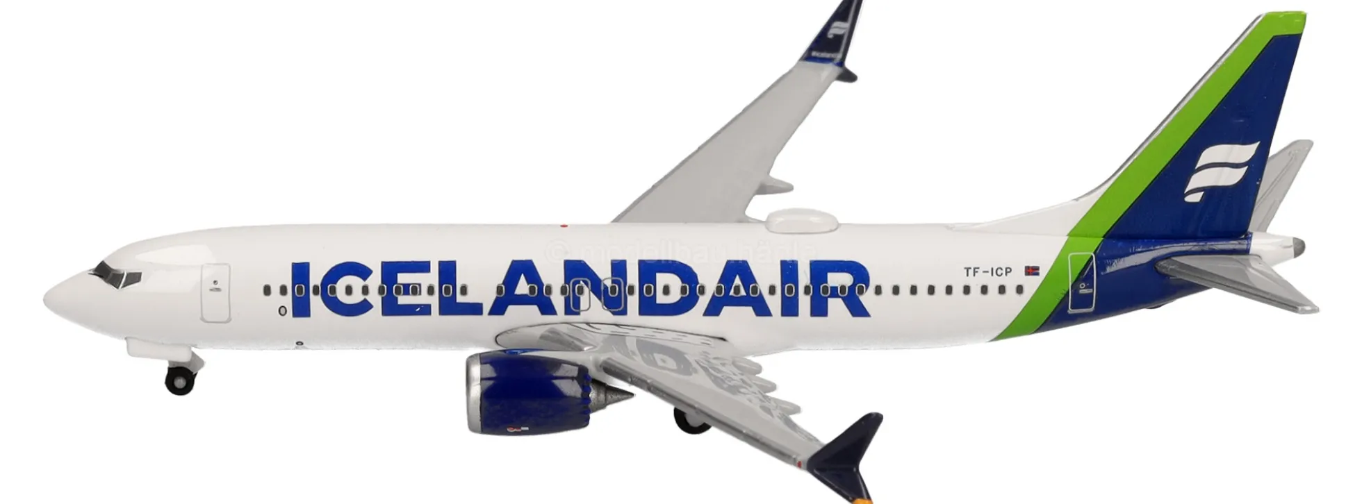 herpa 538466 Boeing 737 Max 8 Icelandair green tail stripe | WINGS 1:500