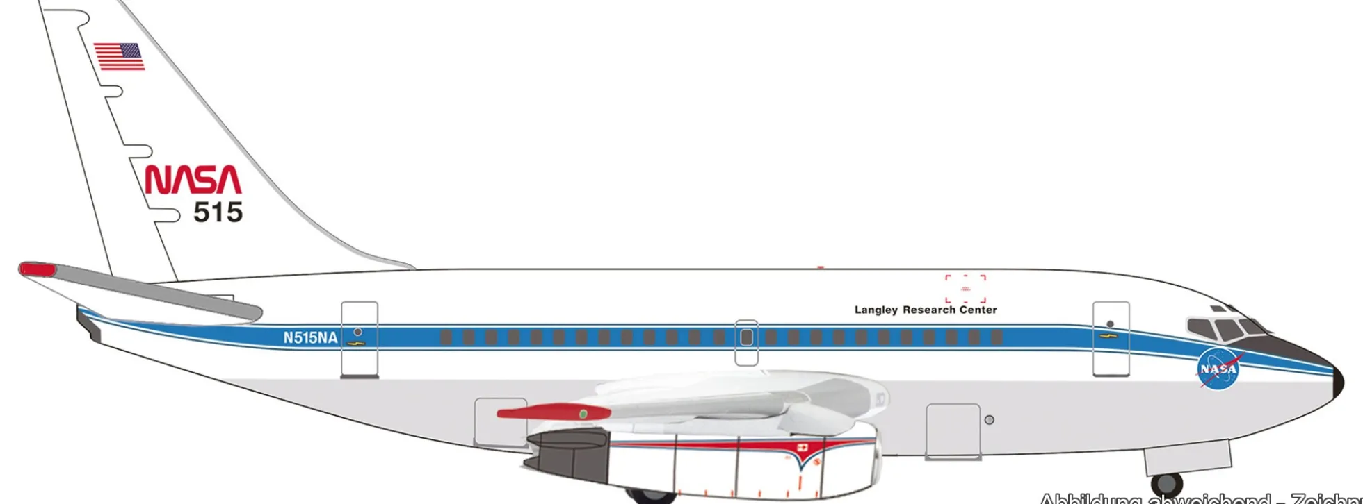herpa 539609 Boeing 737-100 - 60 Years 737 - NASA | WINGS 1:500