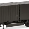 herpa 747240 Containerauflieger 3achs mit 2x 20 ft. Container Bundeswehr | Militärmodell 1:87