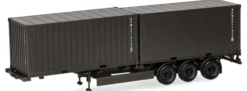 herpa 747240 Containerauflieger 3achs mit 2x 20 ft. Container Bundeswehr | Militärmodell 1:87