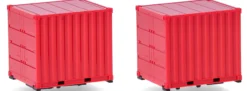 herpa 053594-004 Container 10ft rot 2 Stück Zubehör 1:87