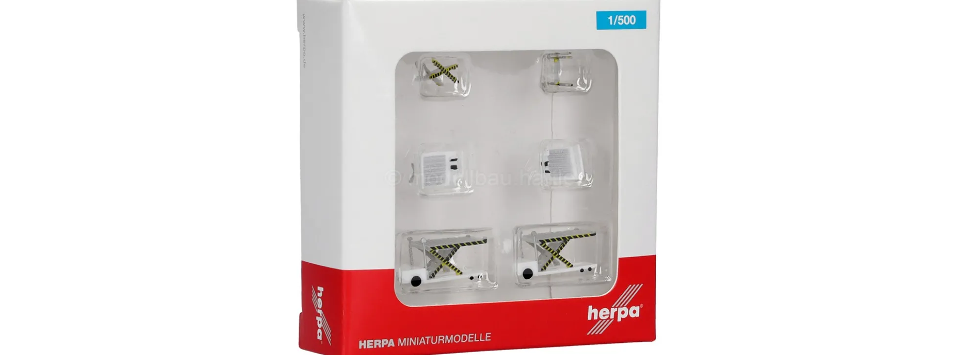 herpa 520621-001 Containerlader weiß | 2 Stück | Flughafenzubehör Bausatz 1:500
