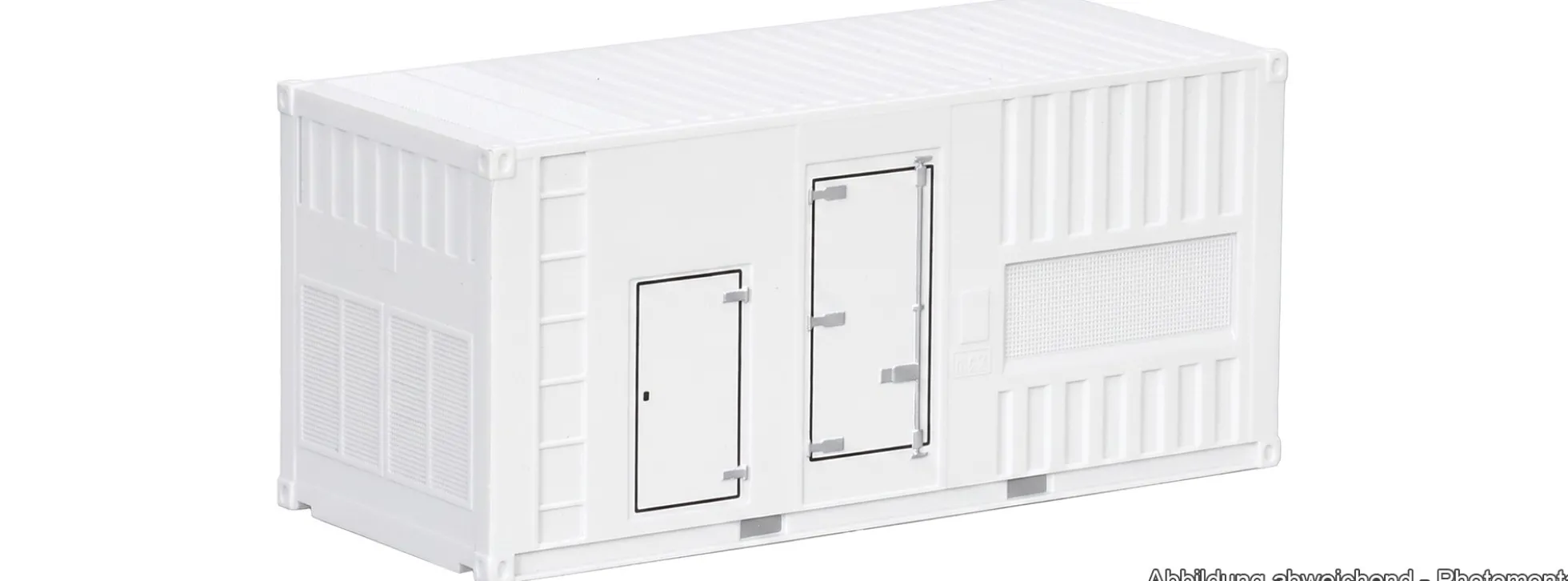 herpa 055505 Container Stromaggregate 20 ft. weiß | 2 Stück | LKW-Modell Zubehör 1:87
