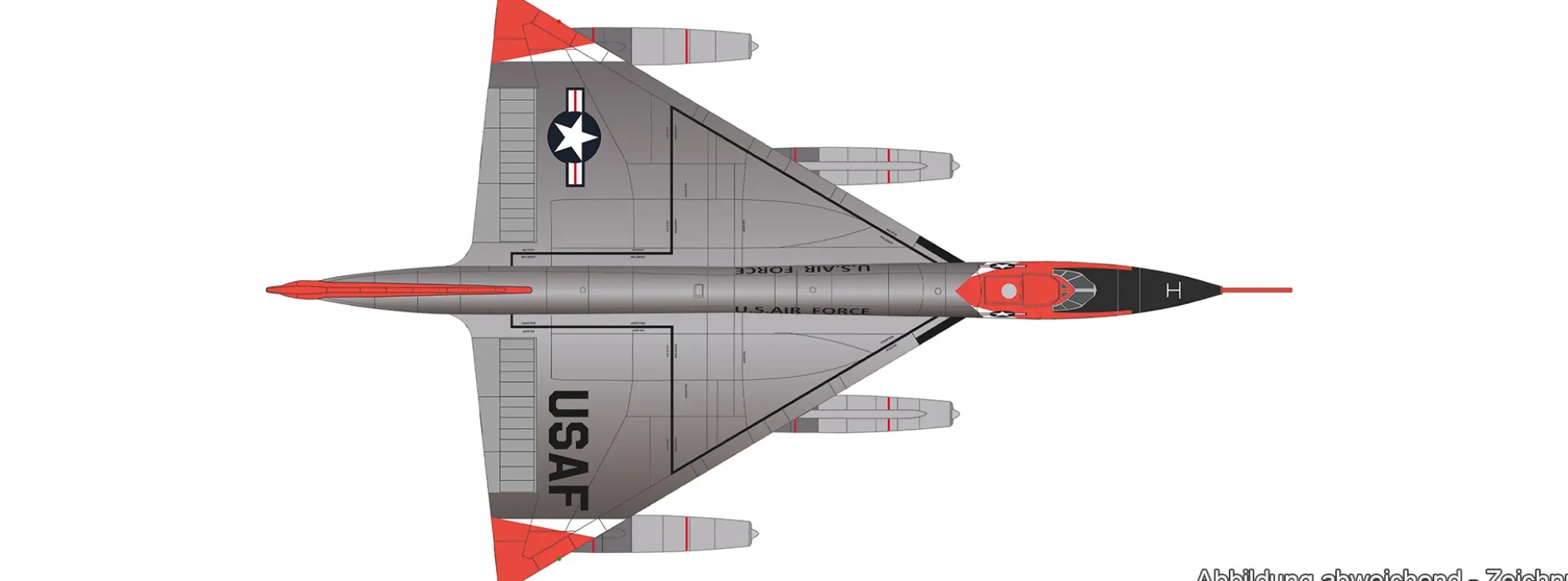 herpa 573160 Convair XB-58 Hustler USAF Test Force | WINGS 1:200