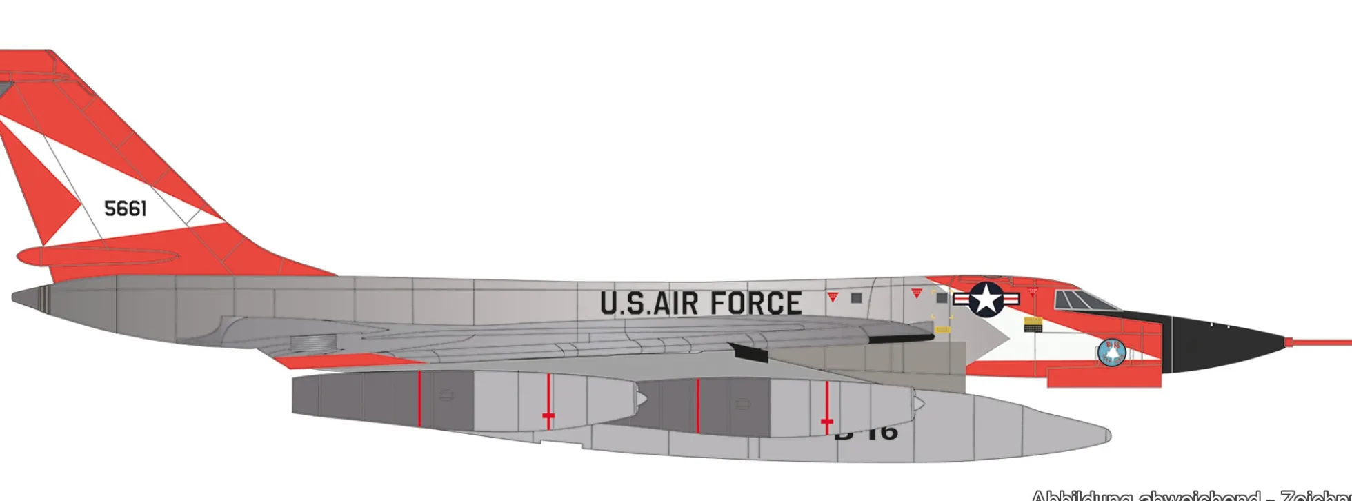 herpa 573160 Convair XB-58 Hustler USAF Test Force | WINGS 1:200
