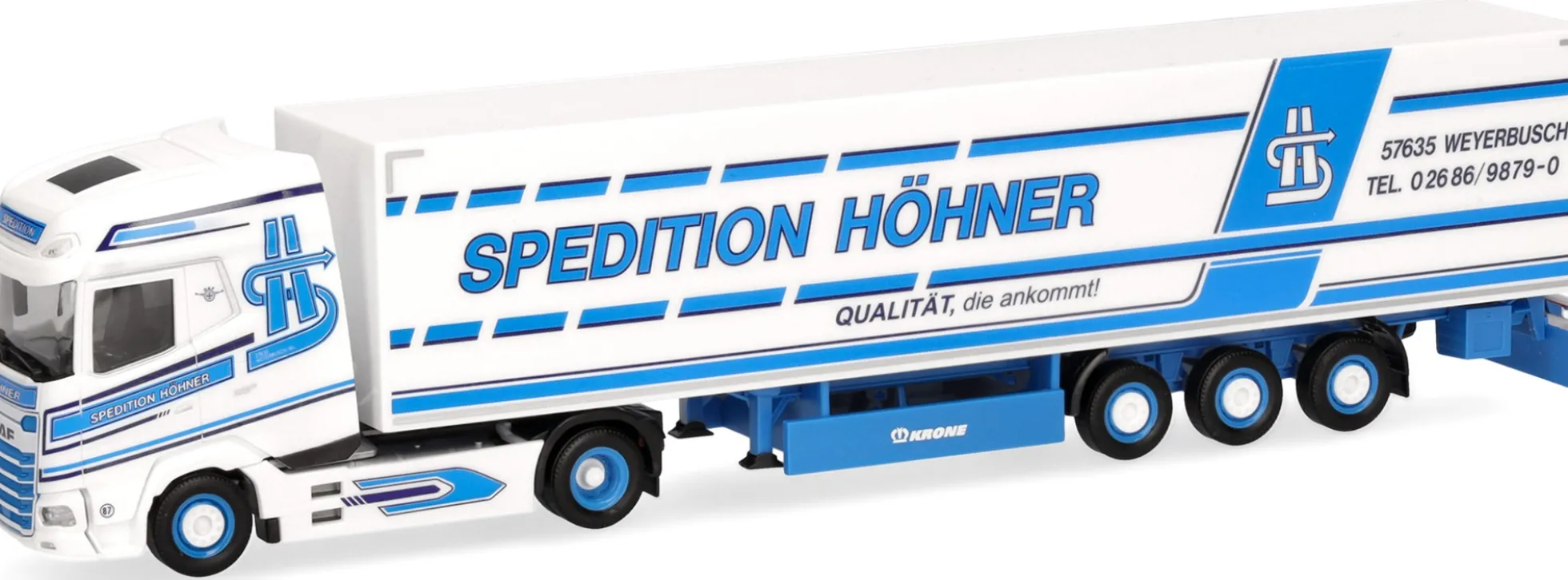 herpa 318167 DAF XG+ Koffersattelzug Spedition Höhner LKW-Modell 1:87
