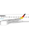 herpa 614870 Embraer E190 German Airways 2025 | Snap-Fit WINGS 1:100