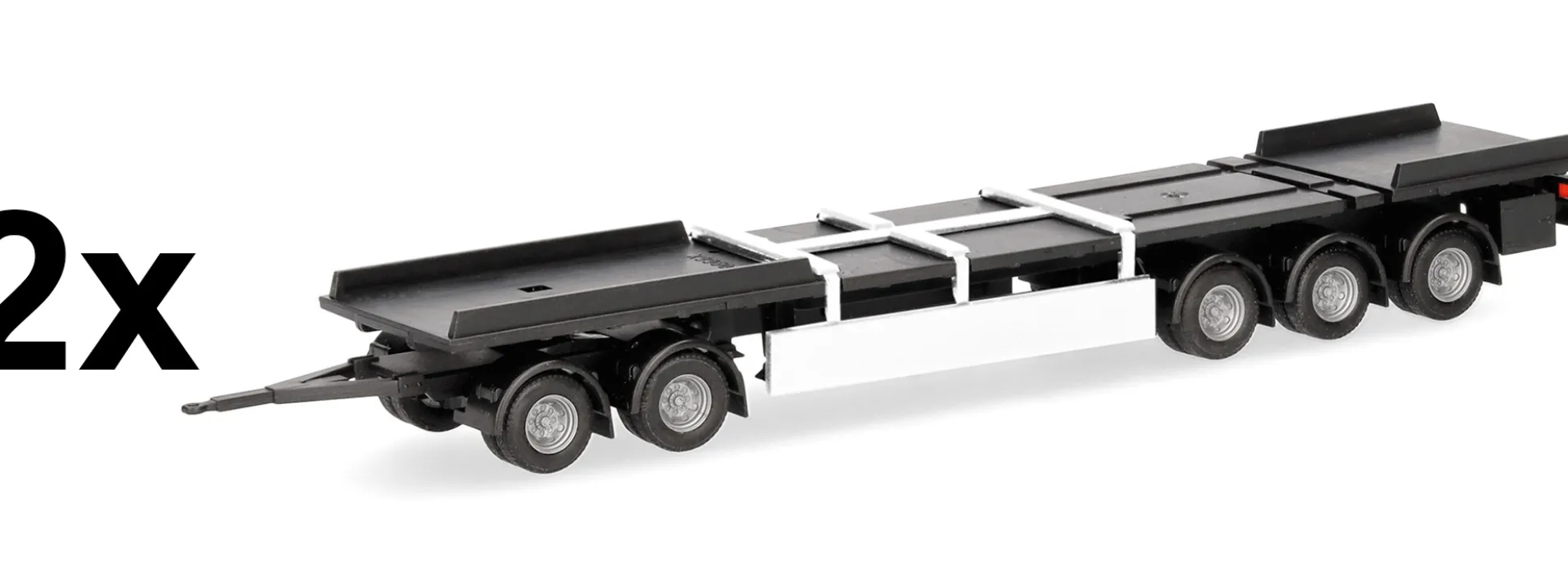 herpa 085960 Fahrgestell 5achs Hänger Schweden | 2 Stück | Teileservice 1:87